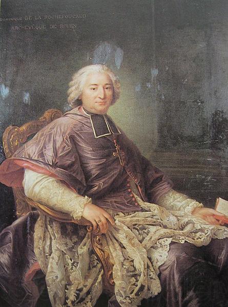 Francois-Hubert Drouais Portrait of Cardinal de la Rochefoucauld Norge oil painting art
